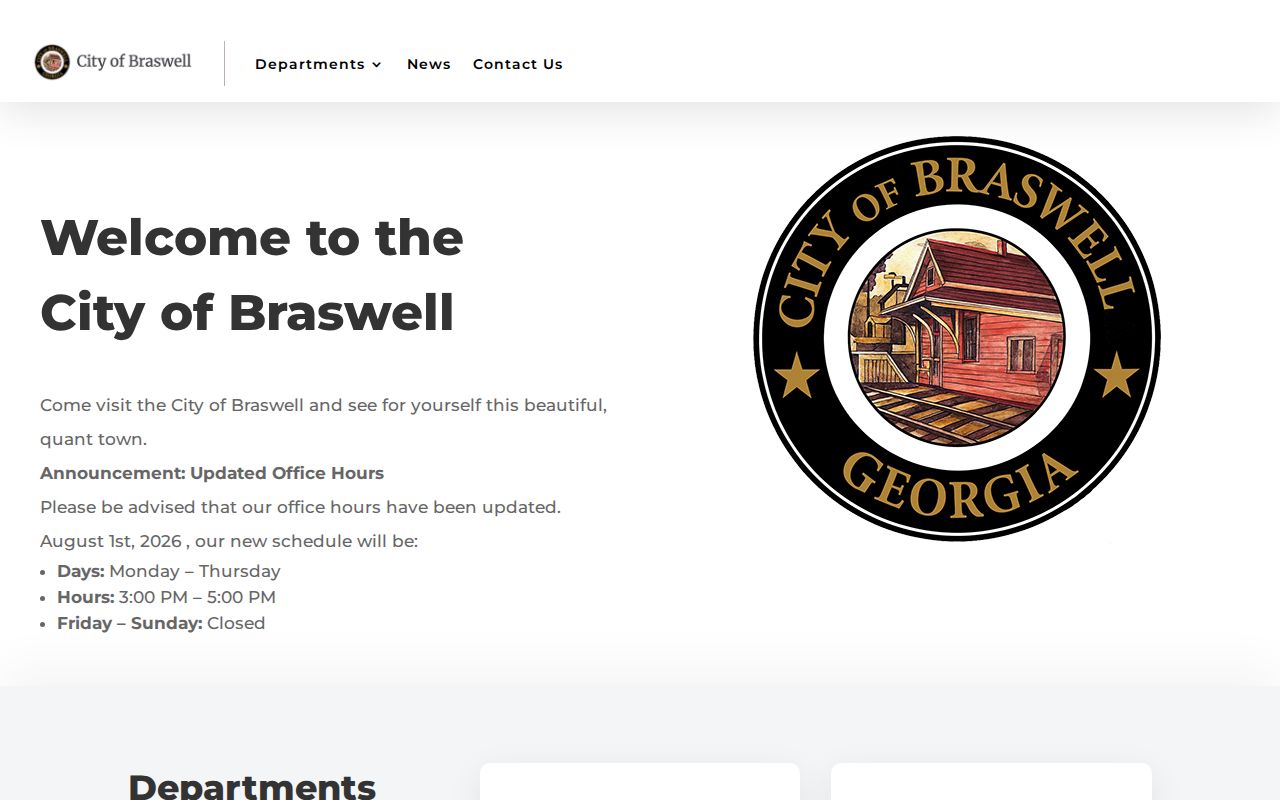 Braswell court docket municipal court and city hall