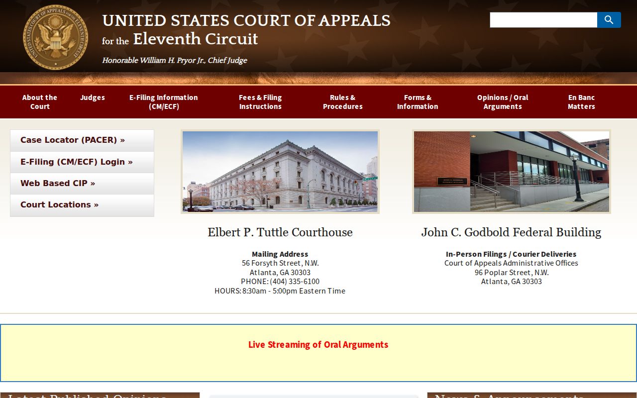 Rockmart court docket boundary with the Eleventh Circuit federal appeals system