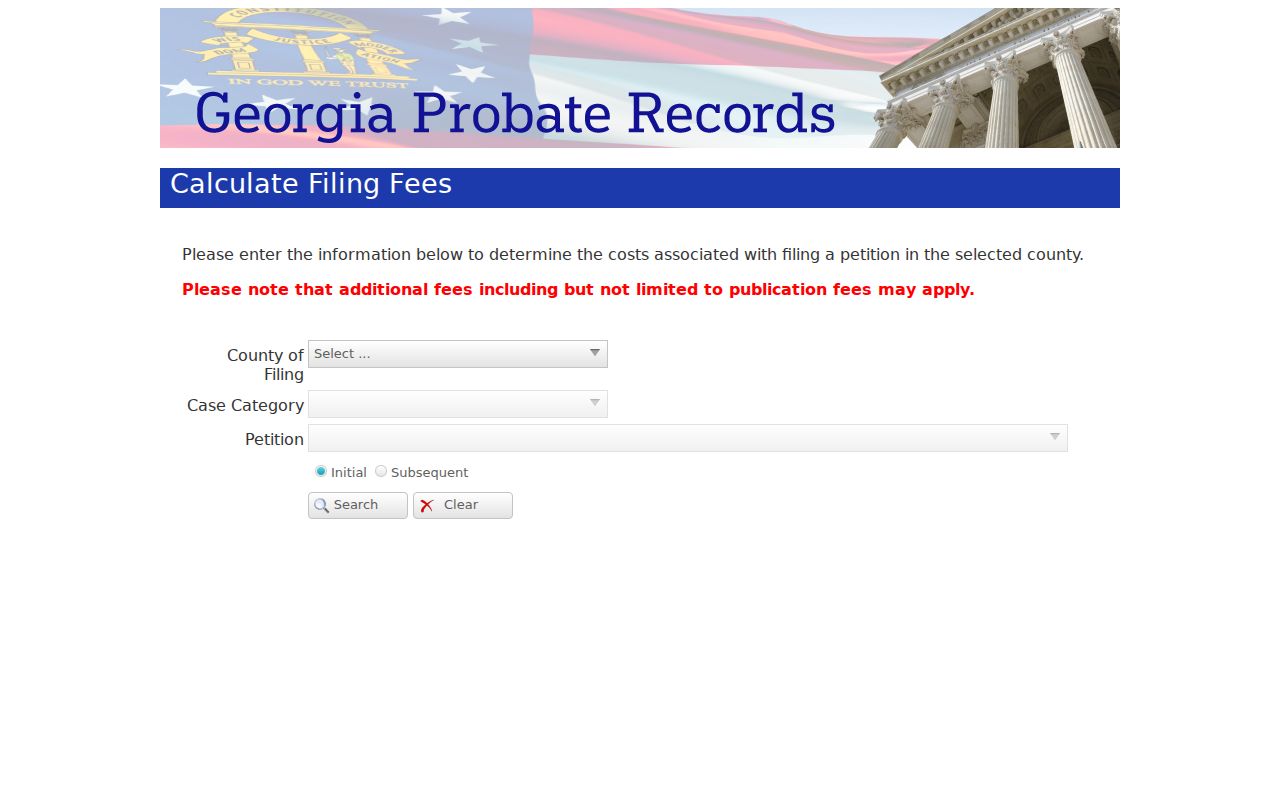 Polk County traffic court Probate cost calculator